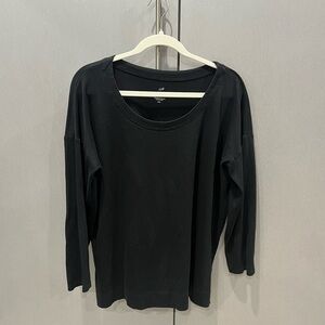 J. Jill long sleeve black scoop neck tee in size petite XL